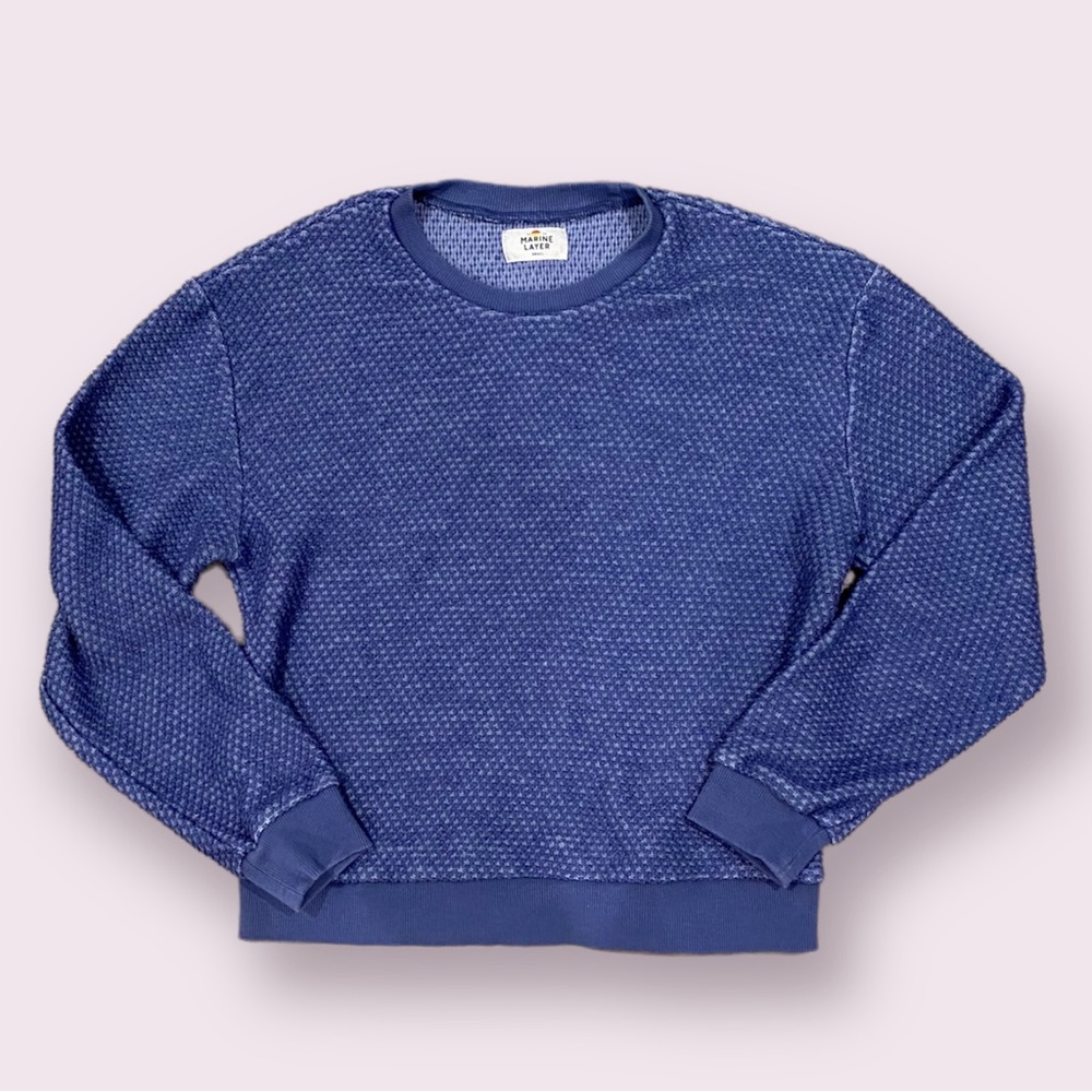 Marine Layer Birdseye crewneck pullover sweatshirt
